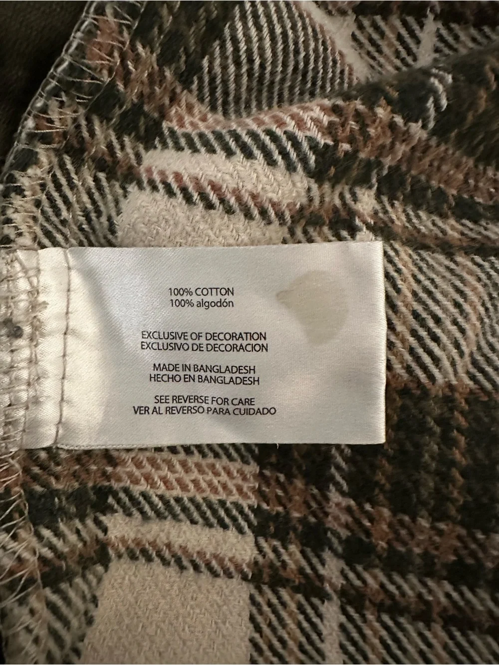 ORVIS Classic Green and White Plaid Men's Shirt Jacket